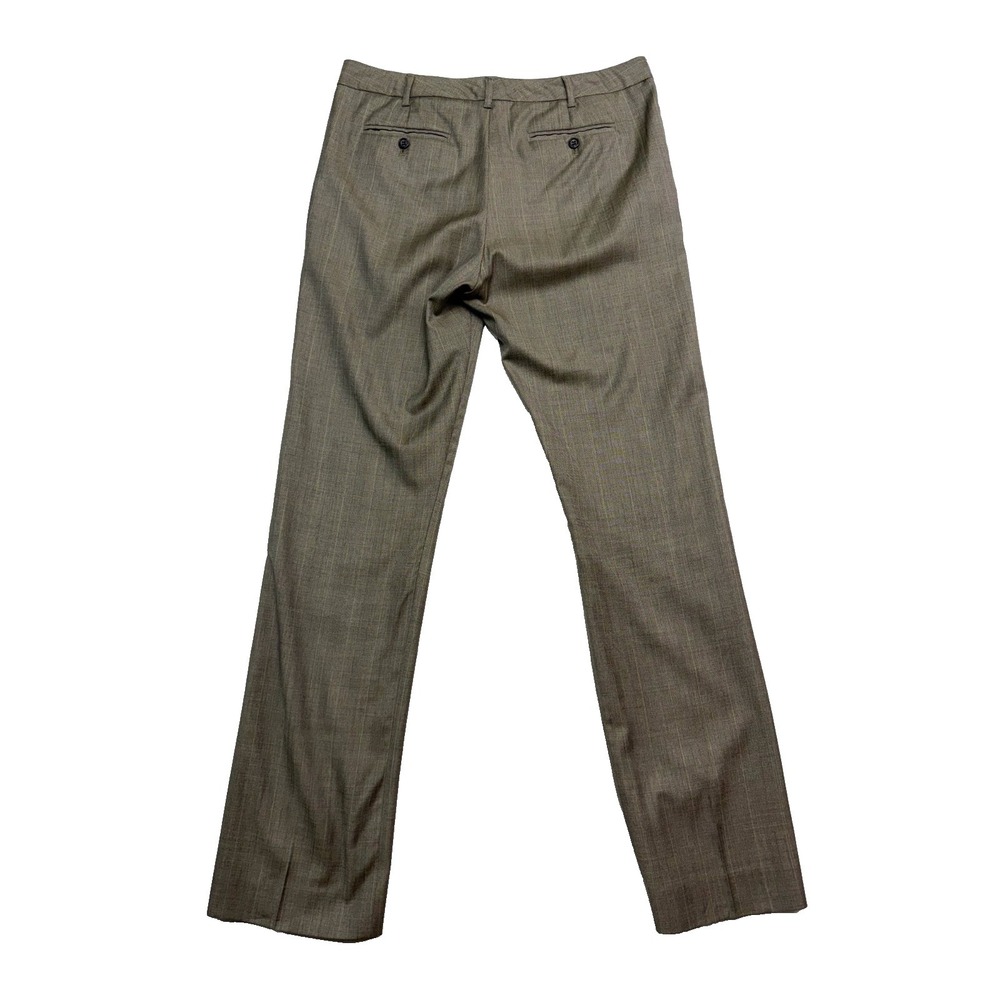 Bonobos 34x34 Gray Herringbone Overcheck Wool Dress Pants USA Athletic Straight - Picture 6 of 11